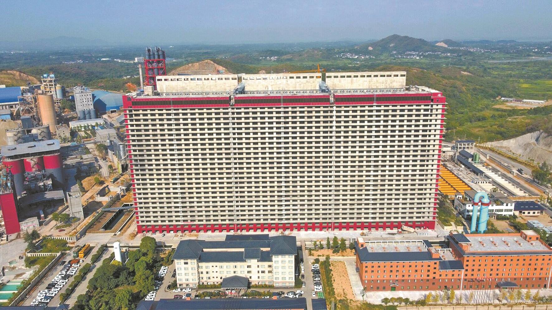 全国单体面积最大养猪大楼鄂州投用 3700头猪将入住26层高楼